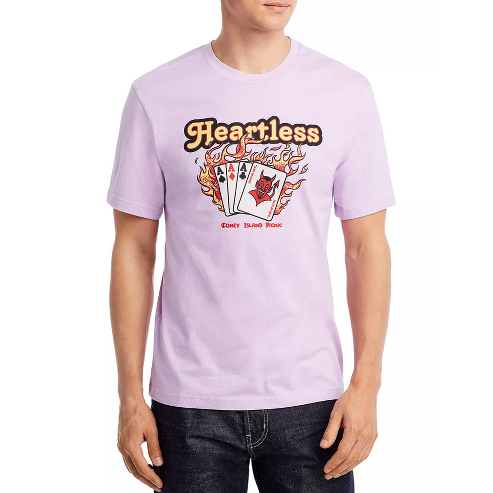 Coney Island Picnic Heartless Graphic Tee Lilac Size M 4021
